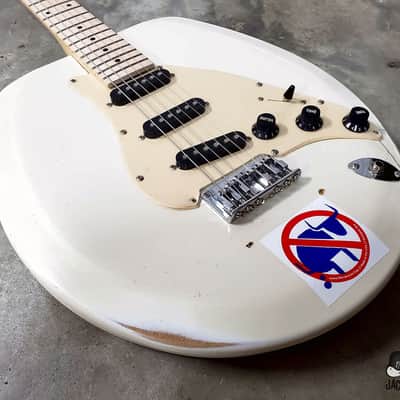 Jack's Guitarcheology "The Stratocrapper" Toilet Seat Electric Guitar (2021, Oly. White Relic) image 1