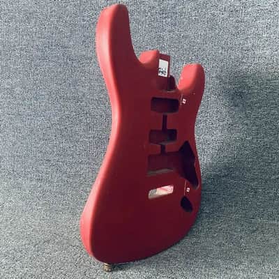 Red Basswood Guitar Strat Style Body with Mapl Neck, Rosewood Fingerboard image 8