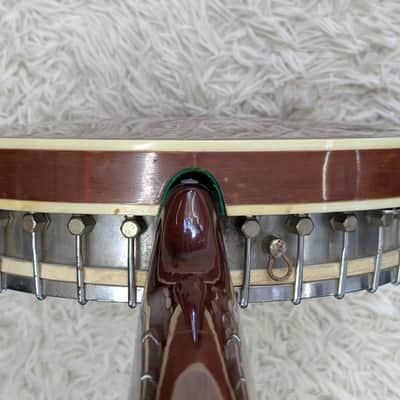 Vintage Japanese made 5 String Banjo with Resonator - A Cool item in an old case image 4