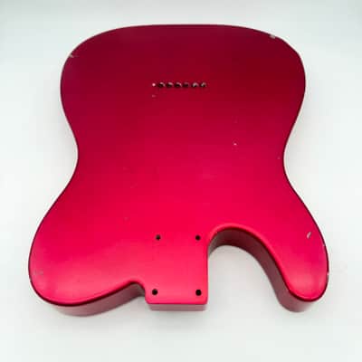 MJT Telecaster Body Alder Relic Nitro Raspberry mjt6572 image 7