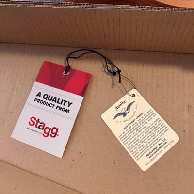 Stagg Soprano Ukulele USX-ROS- S Solid Top F holes and side Soundhole NOS Excellent Condition in original carton box with tags image 18