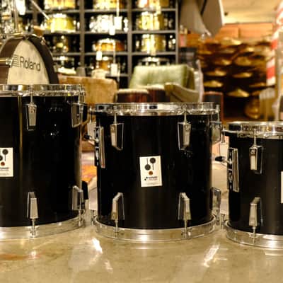 Sonor Phonic plus toms 10/12/14 1980s - Black image 2