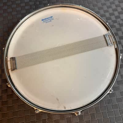 Ludwig No. 400 Supraphonic 5x14" 10-Lug Aluminum Snare Drum with Pointed Blue/Olive Badge 1969 - 1979 - Chrome-Plated image 3