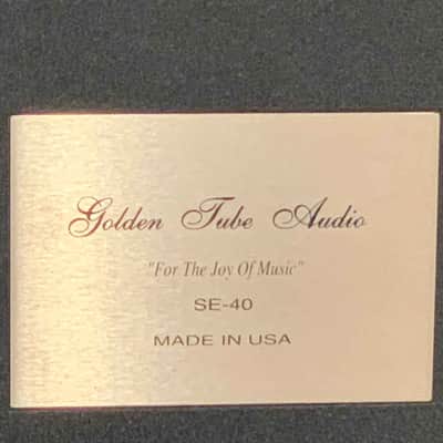 Golden Tube Audio  SE-40 Black/gold emblem image 17