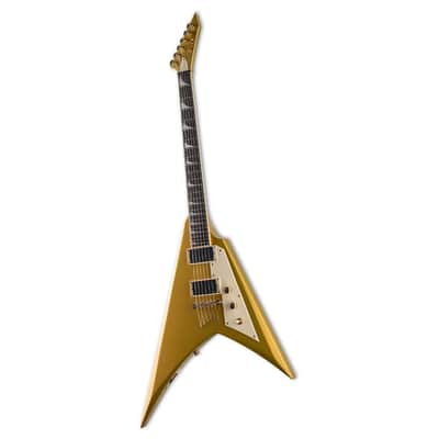 ESP KH-V Kirk Hammett Signature Series 6-String Electric Guitar with Macassar Ebony Fingerboard, Includes Deluxe Hardshell Case (Right-Handed, Metallic Gold) image 3
