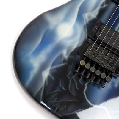 1985 Kramer Pacer Imperial - Graphic Night Scene - Banana Headstock! - Original Case & Hang Tag - Guitar Art image 10