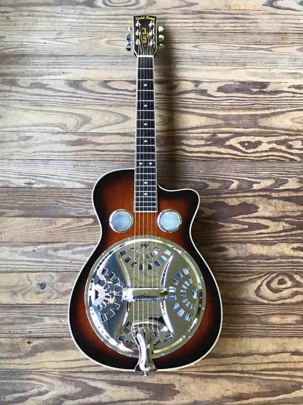 Gold Tone PBR-D Paul Beard Signature Deluxe Round Neck Resonator w/ Fishman Electronics Two Tone Tobacco image 1