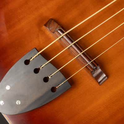1994 K. Yairi YB-1B - Dark Brown Sunburst | Vintage 4-String Japan Acoustic Bass Pickup | OHSC image 22