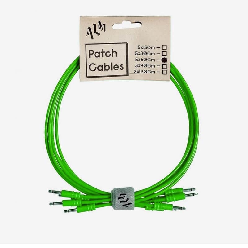 ALM Busy Circuits ALM-PC001x60 Eurorack Patch Cables (5 x 60cm) - Green image 1