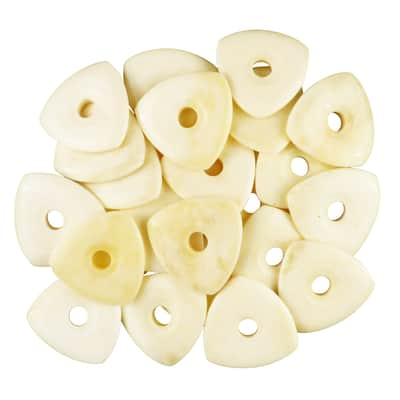 Camel Bone Guitar Or Bass Pick - 4.0 mm Ultra Heavy Gauge - 346 Contoured Triangle With Grip Hole Shape - Natural Finish Handmade Specialty Exotic Plectrum - 6 Pack image 2