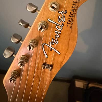 Fender Custom Shop P90 Mahogany Telecaster Journeyman Relic 2020 Aged Firemist Gold image 8