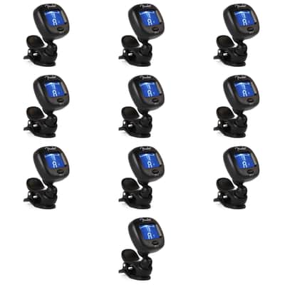Fender FT-1 Pro Chromatic Clip-on Headstock Tuner 10-pack image 1