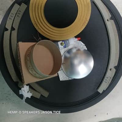 JBL D130F RECONE KIT FULL PAPER BODY CONE CORRECT KRAFT FORMER WITH BLACK REZON-EX COPPER LITZ WIRES PMR SPEAKERS image 1