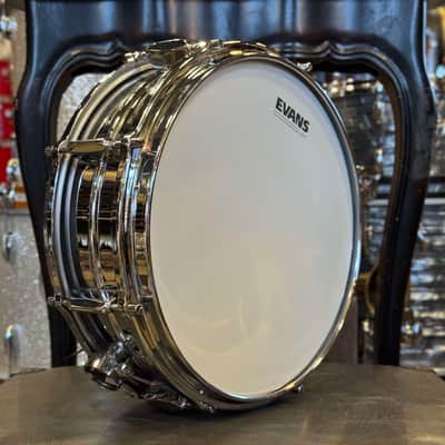 VINTAGE 1960's Sonor 5x14 D444 All Metal Teardrop 8-Lug Snare Drum - Brass image 4
