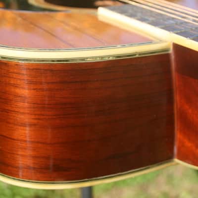1970s Morris W100D B. Rosewood Jacaranda Body, Tree of Life, Solid Spruce Top, Pick up +Hard Case image 13