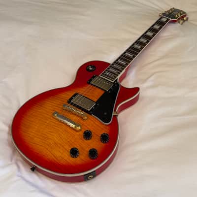 Vintage 2004 Epiphone (Gibson) Les Paul Custom Plus - Heritage Cherry Sunburst - Flame Top - Made in Korea (MIK) - Free Pro Setup image 13