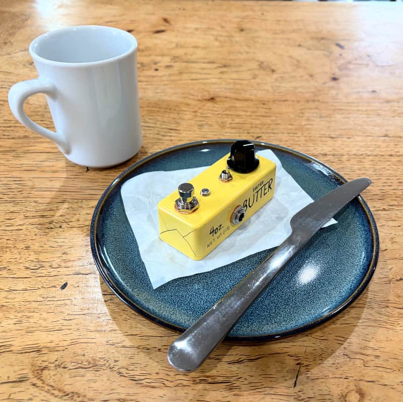 UV Effects Limited Edition Hand Painted "SALTED BUTTER" GLUON | Fuzz Face Style One-Knob Silicon Fuzz | NOS BC183 Fuzz with Bias Toggle image 1