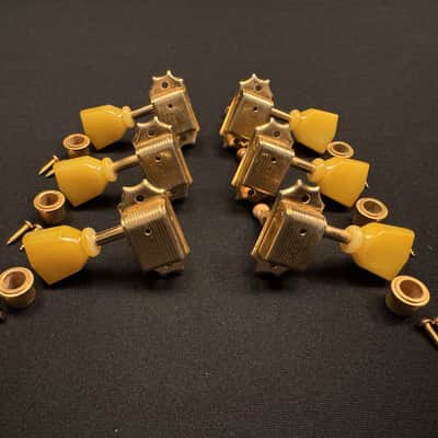 Gibson Historic Custom Shop Tuners Kluson Aged Relic Gold Single Line Single Ring 3x3 Tuning Machines 1958 Flying V Korina