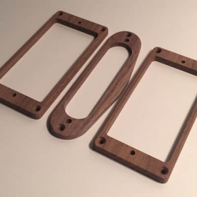 Guilford American Black Walnut H-S-H Flat pickup ring set - USA image 2