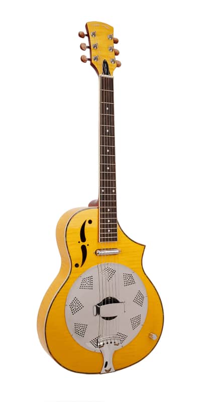 Mojo: Round-neck Resonator Guitar with Pickup and Case image 1