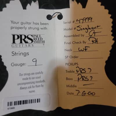 Paul Reed Smith Singlecut 2000 - 10 top image 10