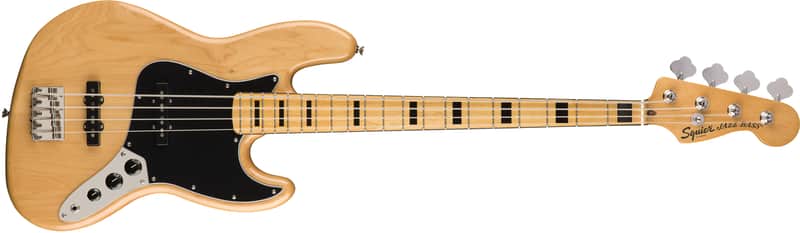 Fender Squier Classic Vibe '70s 4-String Electric Jazz Bass, Gloss Natural image 1