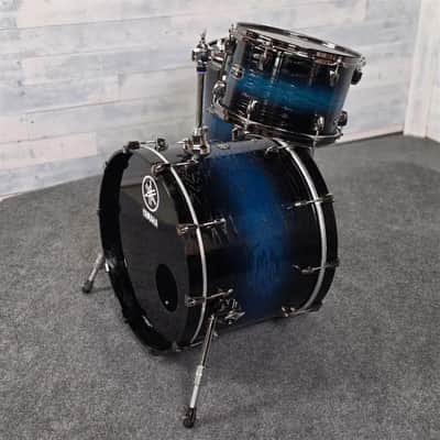 Used Yamaha Live Custom Hybrid Oak 3pc Drum Set Uzu Ice Sunburst - Very Good image 3