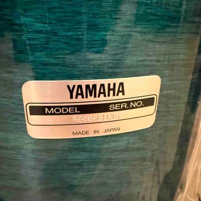 ~RARE!~ MIJ Yamaha Recording Custom 10x14 Mounted Tom in Deep Aqua Stain Lacquer image 3