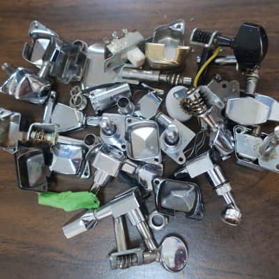 Vintage 1950s-2000s Guitar Parts Lot 300+Pieces Gibson Epiphone MIJ LP Fender Teisco Vox Harmony Bakelite Knobs Tuners 5 Way Switch LP Bridge Electronics Washers Springs Screws Misc Parts Harmony Kay Teisco Acoustic Electric Luither Repair Shop Gold Mine image 2