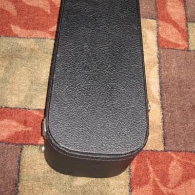 used genuine Gibson Dreadnought Hardshell Case from 2000s - Black Tolex Exterior, Wood Construction, Blue Plush Padded Interior, Gold Colored Hardware, lid has Gibson Acoustic Logo, fits square / round shoulder & cutaway dreadnought (NO guitar included) image 11