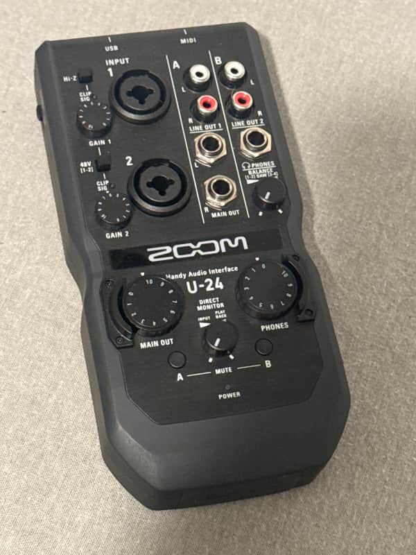 Zoom U-24 Handy USB Audio Interface 2010s - Black image 1