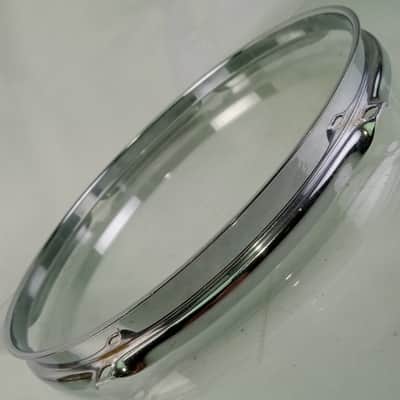 Ludwig 12" 6Lug Chrome-BRASS Tom Drum Rim/Hoop Triple-Flange Vintage 50s COB image 2