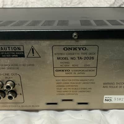 Onkyo TA-2026 Vintage Stereo Cassette Tape Deck Black Dolby B/C *NEEDS REPAIR* image 11
