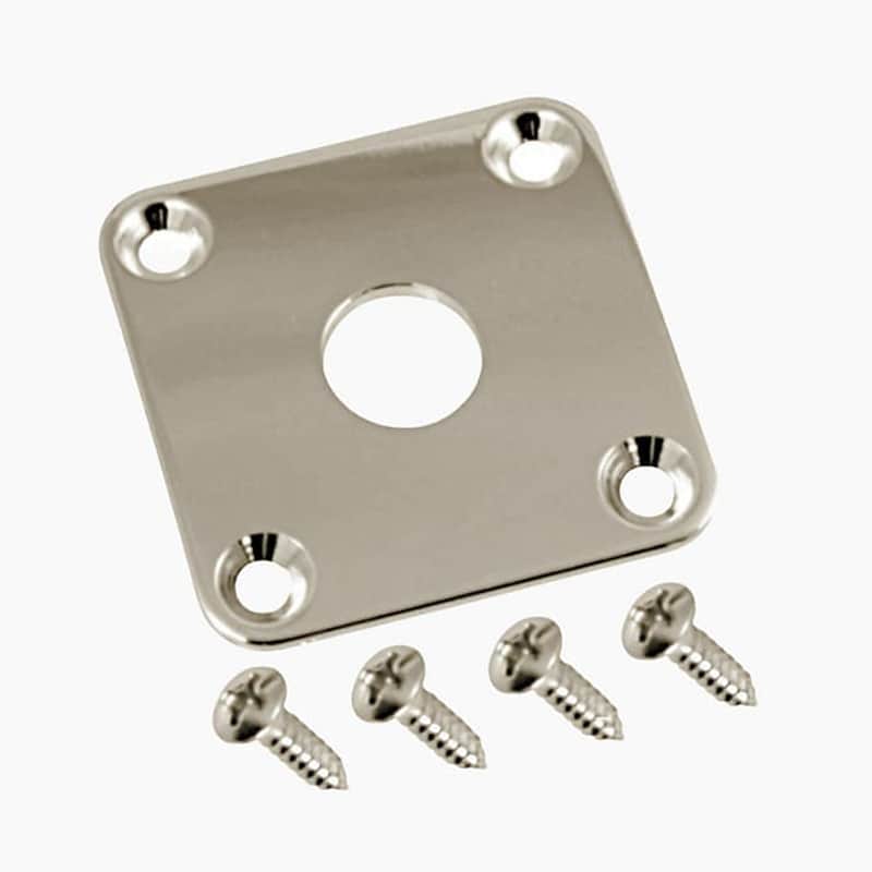 Allparts AP-0633-001 Curved Square Jack Plate for Gibson Les Paul™ image 1