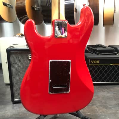 Vintage V6MFR Electric maple fb-firenza red image 2