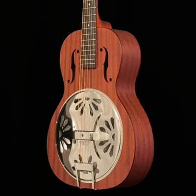 Gretsch G9200 Boxcar Round-Neck, Mahogany Body Resonator Guitar, Natural image 5