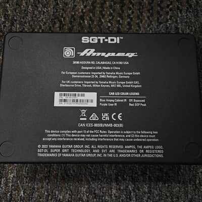 Ampeg SGT-DI Bass Preamp / DI - Silver / Black image 8