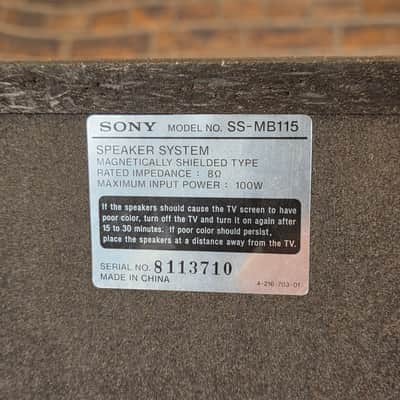 Sony SS-MB115 2-Way Bookshelf Speaker Pair image 9