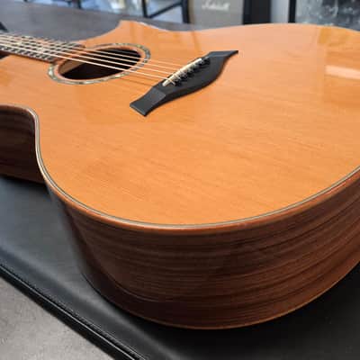 Taylor GS Custom Shop Grand Symphony 1 of 1 Tree Inlay Flame Hawaiian KOA and Hand Select Rosewood Masterbuilt Master Built Presentation American BTO Built-to-Order USA Acoustic-Electric Guitar image 12