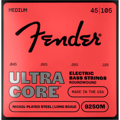 Fender Strings Ultracore 45 105 9250M Nickel Plated Steel - String Set for 4 String Bass Guitar image 1