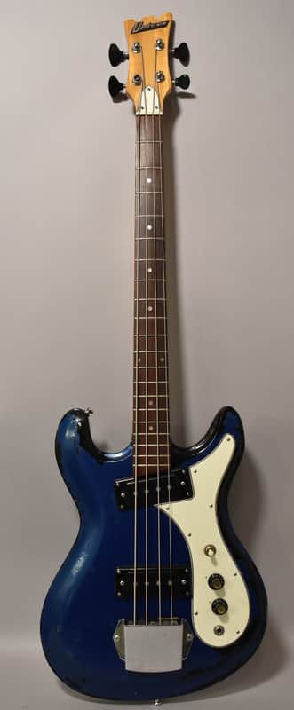 1970s Univox Hi-Flier Phase II Bass Metallic Blue Refin MIJ w/Gig Bag image 1