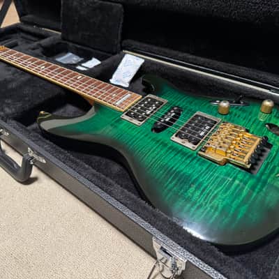 1993 Vintage Ibanez S540FM Royal Green Sunburst MIJ image 19