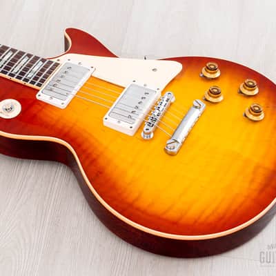 2022 Gibson Custom Shop Historic 1959 Les Paul Standard R9 70th Anniversary Washed Cherry Sunburst Gloss image 9