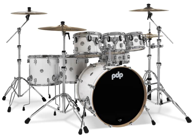 PDP Concept Series 7-Piece Maple Shell Pack, Pearlescent White Lacquer image 1