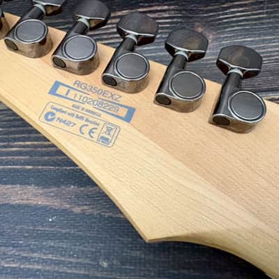 2011 Ibanez RG350EXZ Wizard III Neck Sharktooth Inlays Black imagen 21