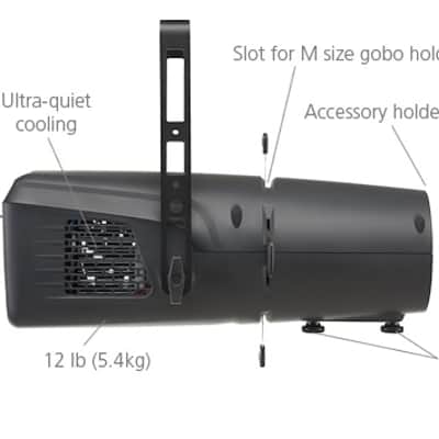 ETC CSSPOTJR2550-A ColorSource Jr Zoom, Black, 25-50 degree zoom w/ Edison image 2