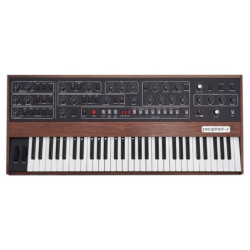 Sequential Prophet-5 Five-Voice Analog Poly Synthesizer with Knob-Per-Function Front Panel and 40-Program Sound Set image 1