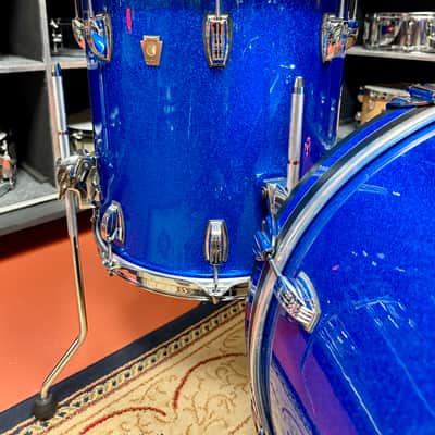 Ludwig Classic Maple Downbeat Outfit 8x12 / 14x14 / 14x20" Drum Set- Blue Sparkle image 6