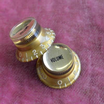 Vintage 1960s Gibson Gold Reflector Knob Set ES-335 SG Standard Custom Les Paul image 7