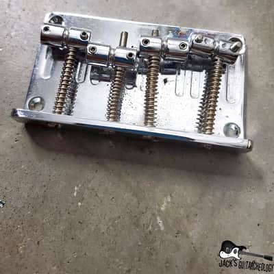 Teisco / Silvertone / Univox / Matsumoku MIJ Lawsuit-Era Bass Bridge (70s/80s, Chrome) image 6